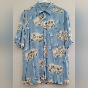 Tropical Blue Men's Shirt